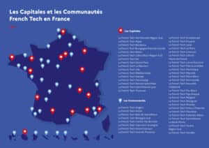 carte des Capitales et des Communautés French Tech en France