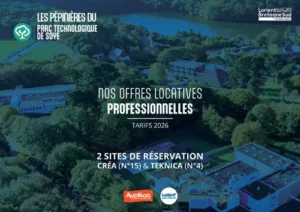 Pépinières d'entreprises CRÉ et TEKNICA. Offres de location professionnelles sur le parc technologique de Soye