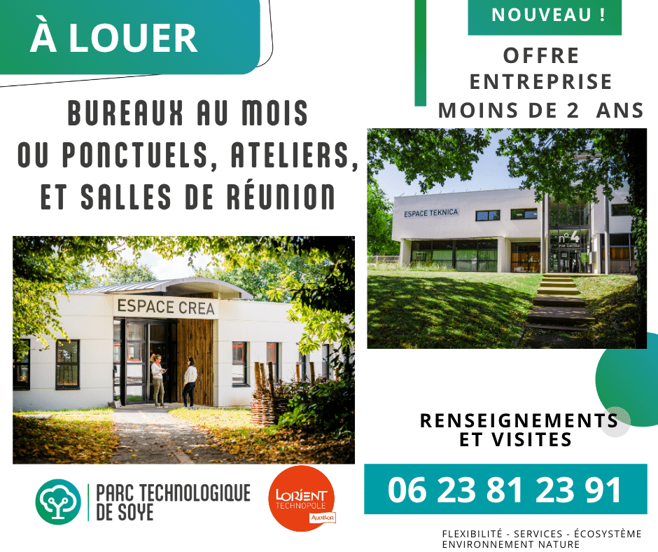 Bureaux, ateliers, salles de réunion à louer au Parc Technologique de Soye