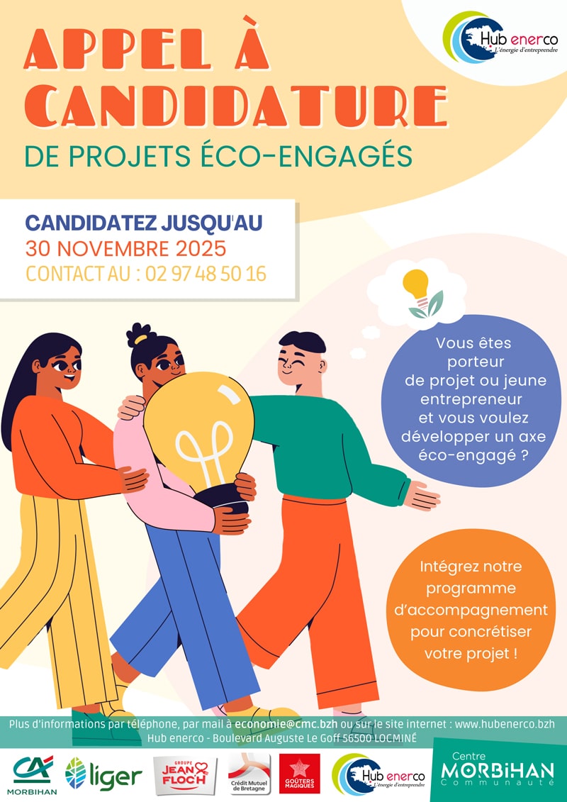 Appel à candidature du Hub Enerco, l’incubateur d’entreprise éco-engagée