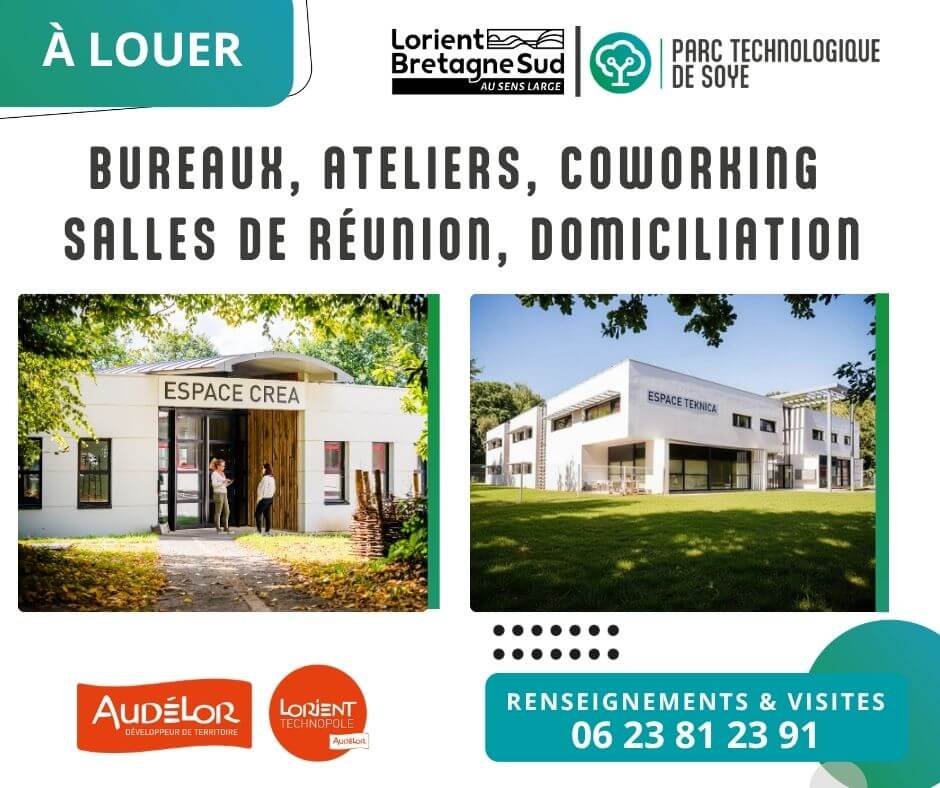 Bureaux, ateliers, espace de coworking, domiciliation postale, salles de réunion à louer au Parc Technologique de Soye