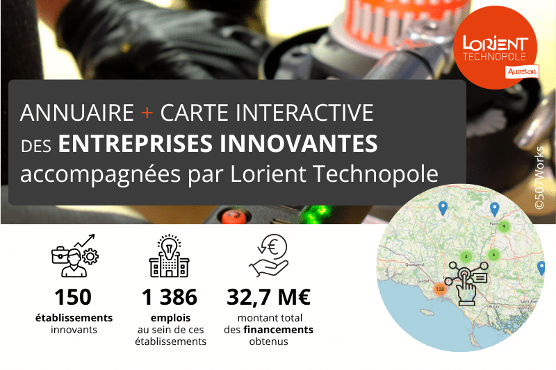 Annuaire et carte interactive des entreprises accompagnées par Lorient Technopole