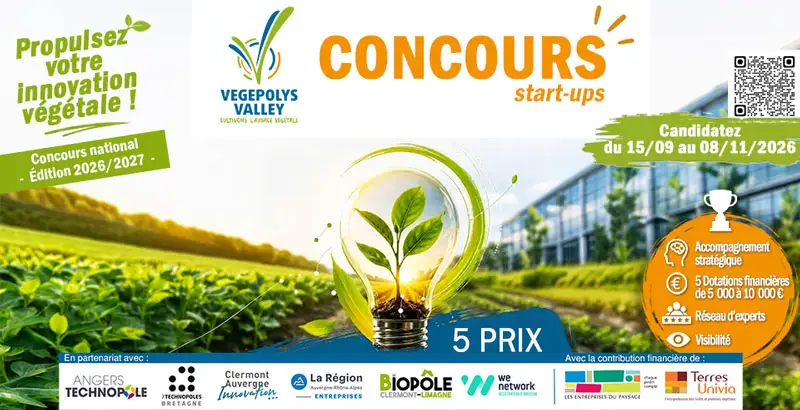 Start-ups du végétal : participez au concours VEGEPOLYS VALLEY